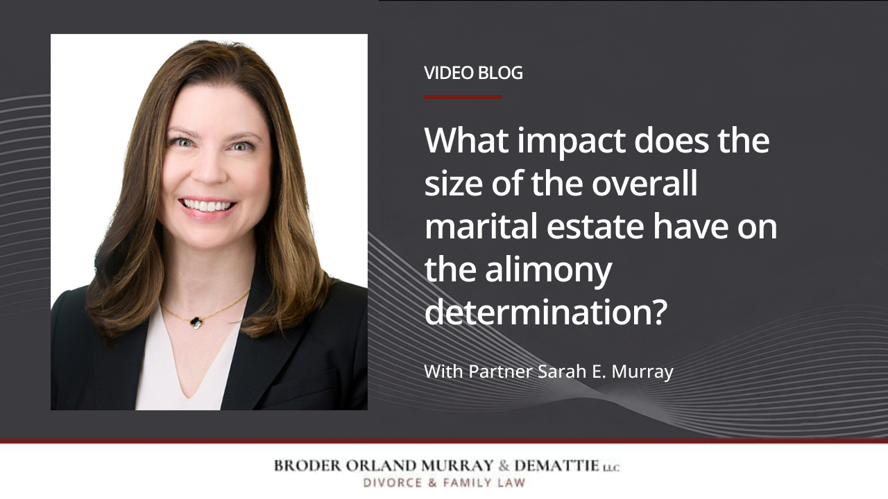 What impact does the size of the overall marital estate have on the alimony  determination?