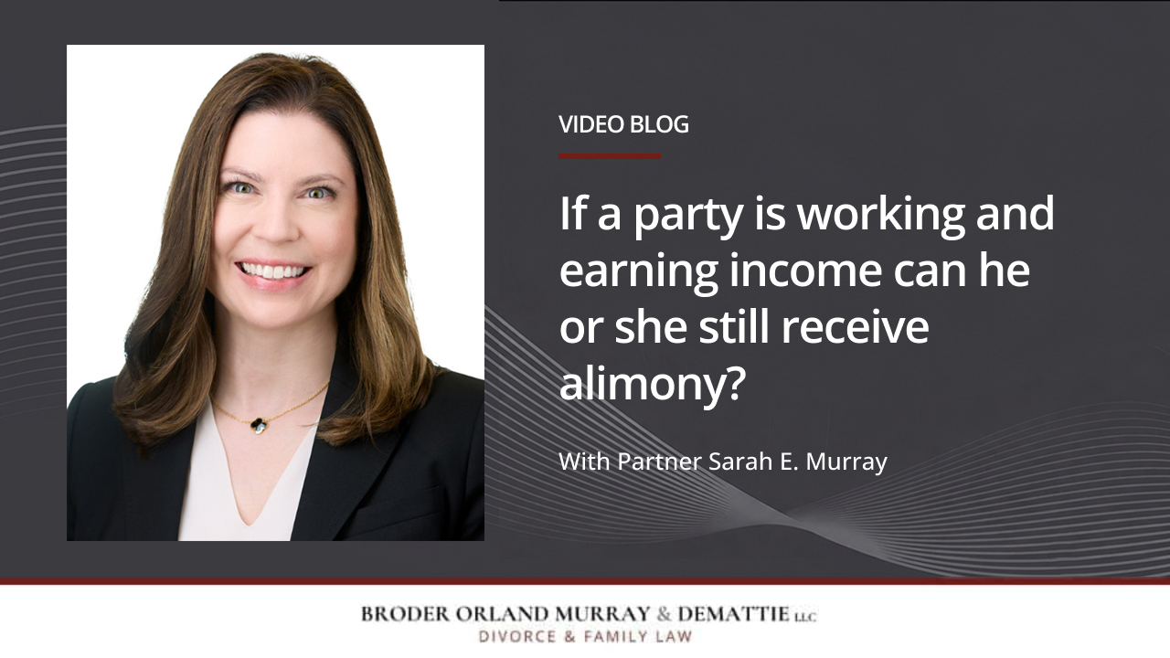 If a party is working and earning income can he or she still receive alimony?