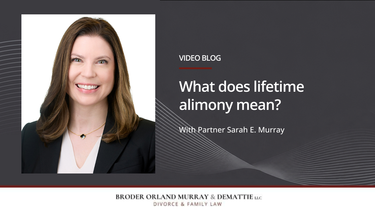 What does lifetime alimony mean?